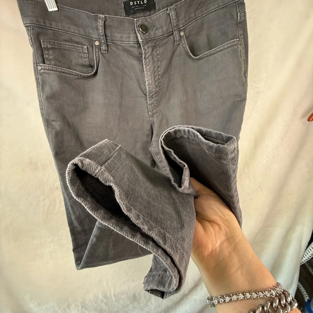 DSTLD Jeans Men size 32 Skinny Slim Gray Jeans 32 Made in Turkey